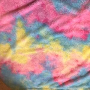 Parent's Choice ombre' rainbow Fleece Baby Blanket Plush pink yellow blue
